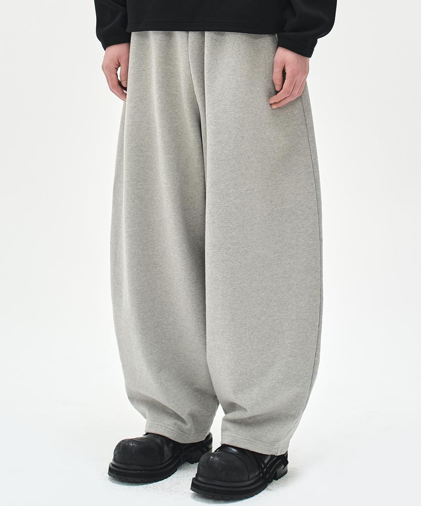 Sobeomeonteu Easy Fit Essential Balloon Pants - 8% Melange Gray