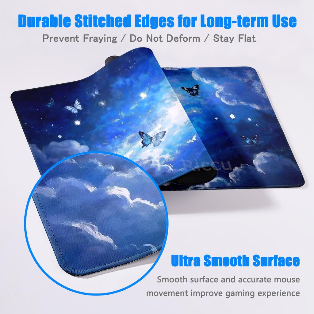 Large Milky Way Art Anime Extended Mouse Pad XXL Computer Laptop Office Rubber Nonslip Table Pad Aesthetics Gaming Keyboard Mats