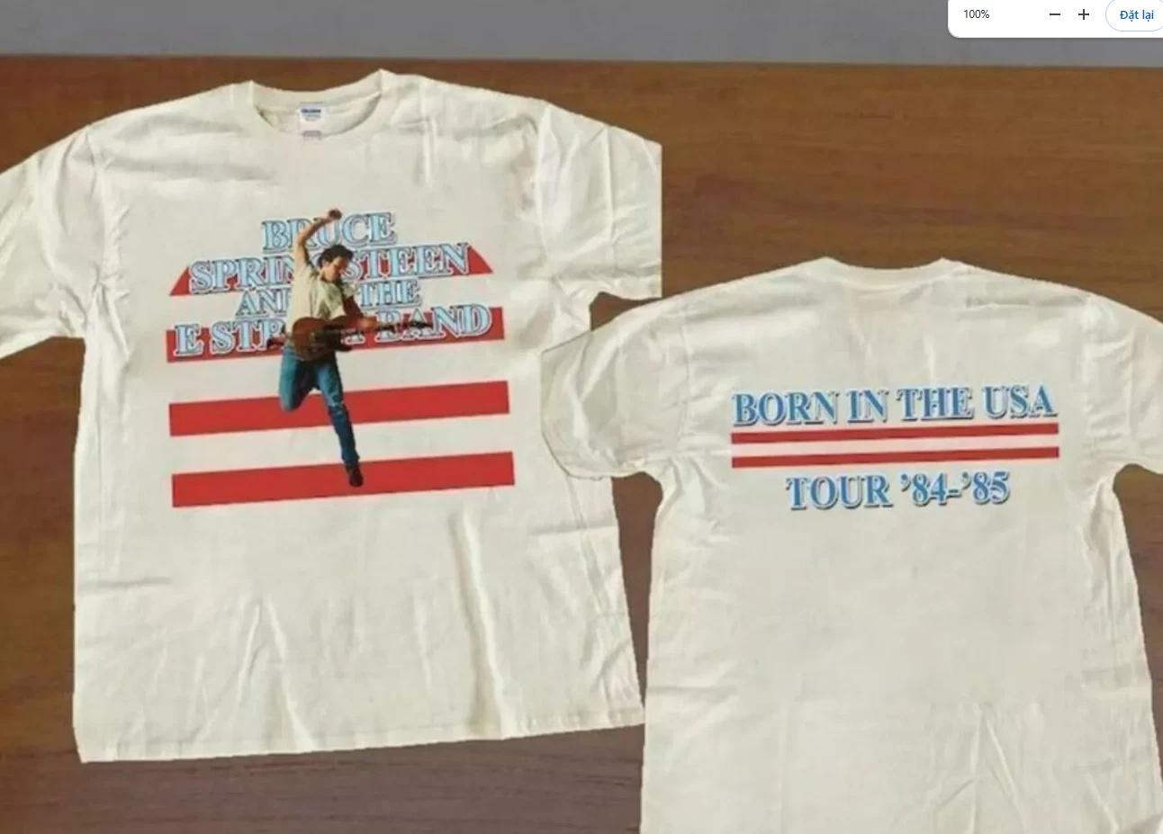 

VTG Bruce Springsteen and E Street Band Born in The USA Tour 84-85 T-shirt Allsi XL