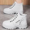 Women's Korean Style Lace-Up Mid-Calf Thick-Soled Winter Boots