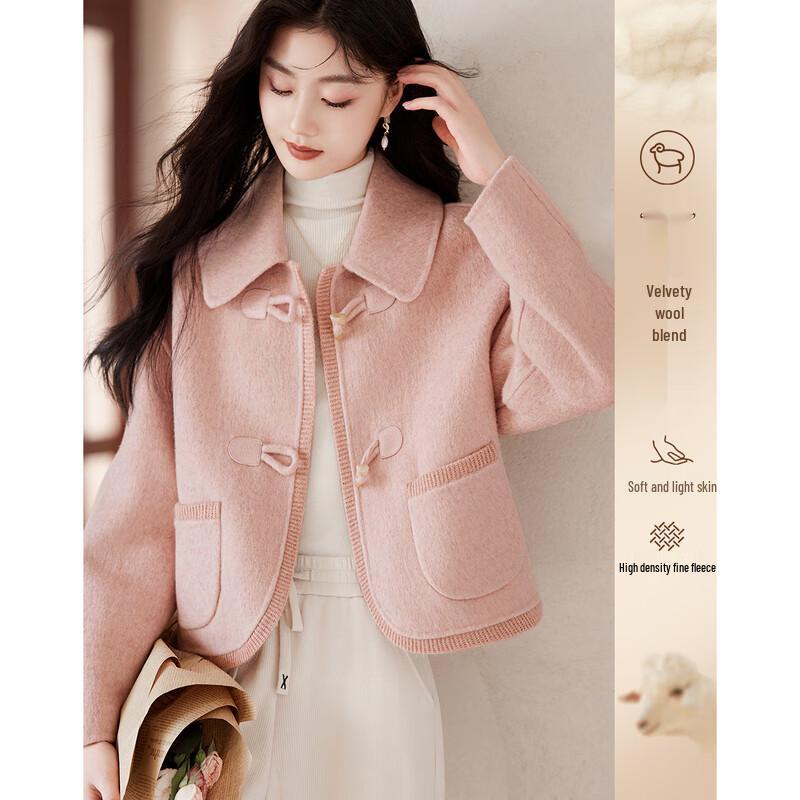 

Женское элегантное короткое шерстяное пальто «Годы как вода» M