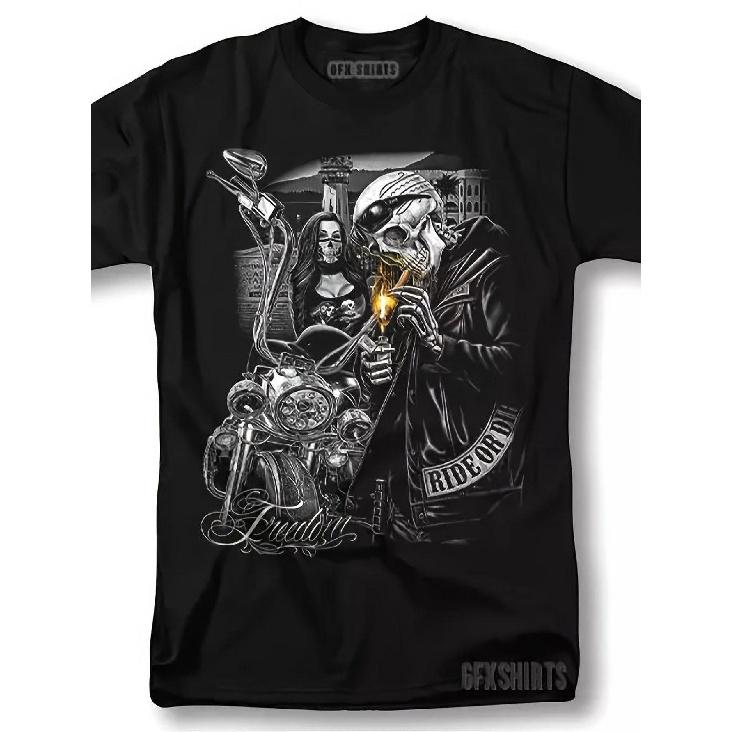 Men's Ride Die Chicano Graphic T-Shirt - Vintage Motorcycle & Lowrider Design, Soft Breathable Cotton Tee for Biker Enthusiasts, Urban Streetwear