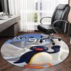 1pc Pingu1 Carpet, Round Rug, Comfortable, Suitable for Entryways, Living Rooms, Office, And Bedrooms, Christmas Decoration