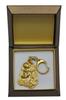 Poodle - Gilded Key Ring with Dog In Gift Box, Handbag Decoration, Luxury Accessory by Art-Dog Brand