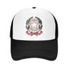Custom Punk Unisex Emblem Of Italy Trucker Hat Adult Italian Flag Adjustable Baseball Cap Unisex Women Sports Trucker Cap