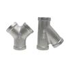 1/4" 3/8" 1/2" 3/4" 1" 1-1/4" 1-1/2" 2" BSP Female Y Shape 3 Ways Connector Coupler Splitter 304 Stainless Steel Pipe Fitting