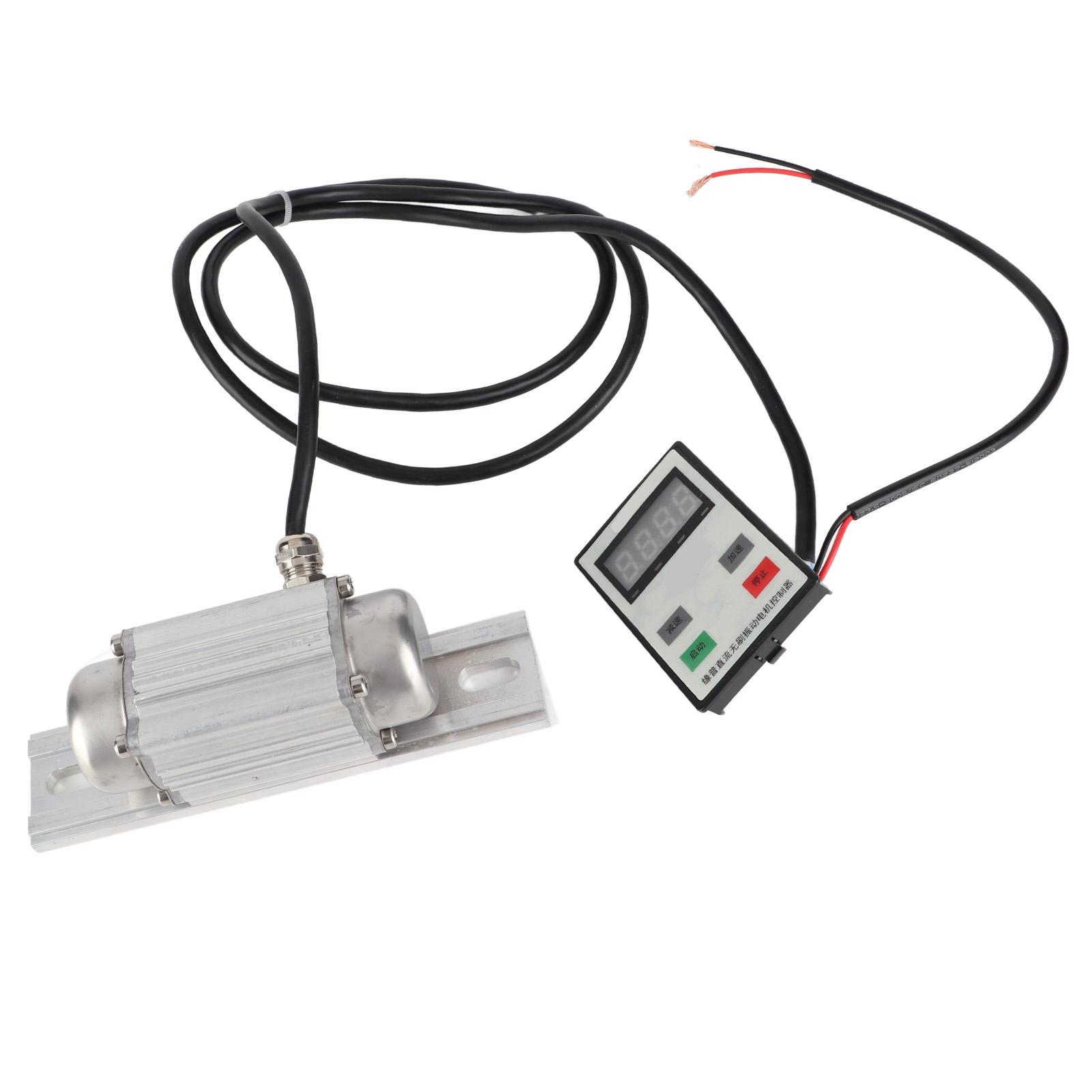 Borstelloze   Trillingsmotor 7500RPM Digitale Weergave IP65 Waterdicht Beton   Motor met Snelheidsregelaar 24V