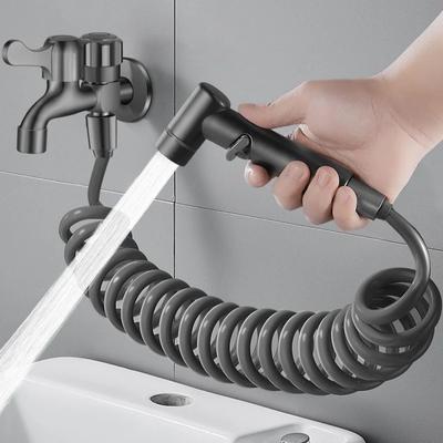 Toilet Bidet Faucet Sprayer Shower Nozzle Self Cleaning Handheld Bidet Sprayer Set Stainless Steel Spray Gun Bathroom Accessorie