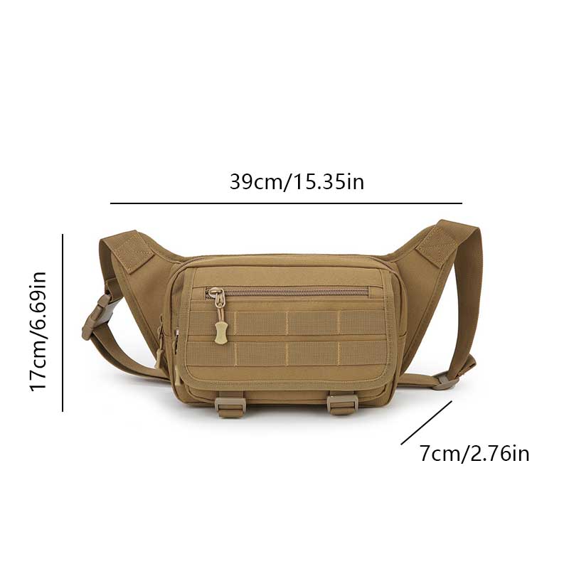 Taktische Bauchtasche für Herren, Nylon-Hüfttasche, Große Kapazität, Wasserdicht, Für Wandern, Sport, Crossbody-Umhängetasche für Radfahren, Reisen