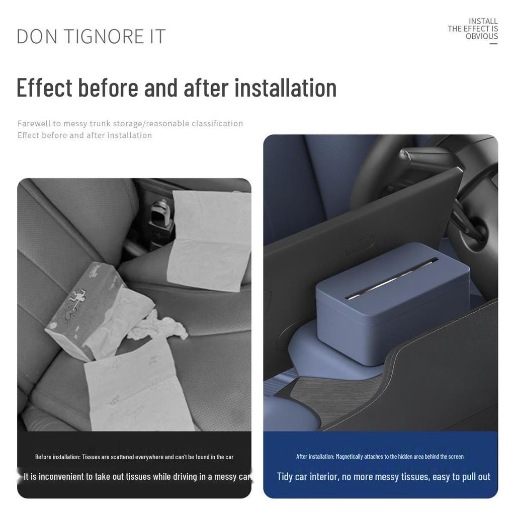 Xiaomi YU7 ABS Tissue Box Organizer for Car Interior