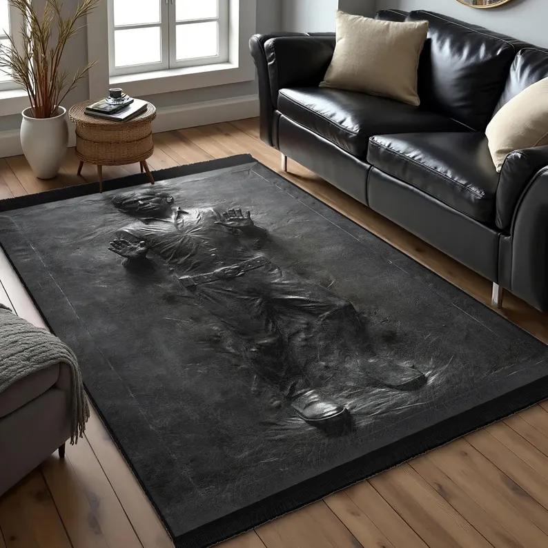 Space Car Rug Galaxy Area Rug Vintage Car Rug Space Art Carpet Cosmic Decor, Kids Room Rug Gamer Room Rugs Decoration