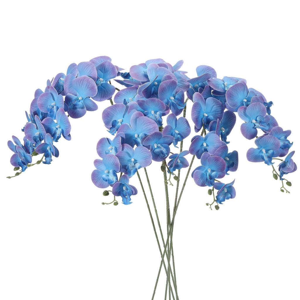 6pcs Artificial Orchid Stems 41" 9 Heads Faux Phalaenopsis Flowers Real Touch Fake Orchid Flower Branch for Vase Home Wedding