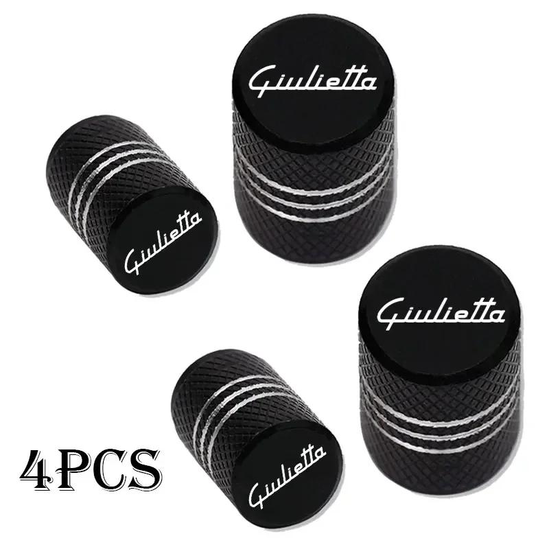 4pcs For Alfa Romeo Giulietta Accessories Car Wheel Tire Valve Caps Tyre Stem Covers Airdust Waterproof rfv233
