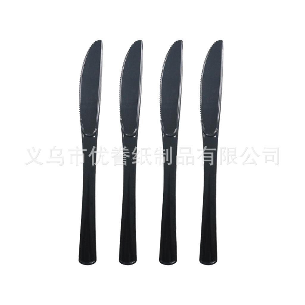 Source Factory Birthday Party With Disposable Knives, Forks And Spoons Ps Plastic Gold Silver White Color Foreign Trade Spot