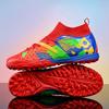 New Men Soccer Shoes High-Quality Outside High Ankle Ultralight Indoor Football Boots Boys Athletic Shoes Futsal Anti-Skid Athletic Shoes
