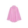 Womens Loose Striped Casual Shirt Long Sleeve 2025 Streetwear Lightweight Cotton Blend Top
