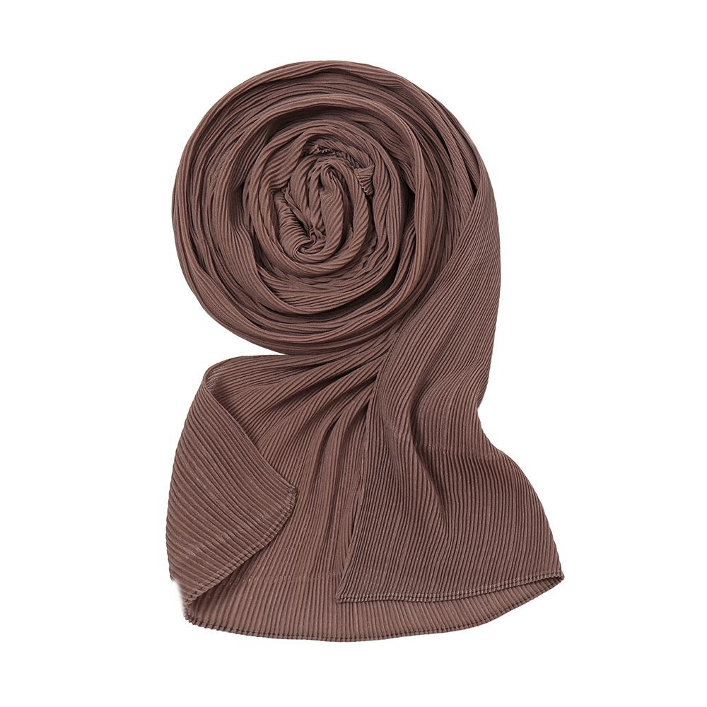 New Autumn Chiffon Wrinkles Scarf For Women Lady Solid Color Thin Scarves Soft Shawl Foulard Viscose Spring Female Wrap Shawls