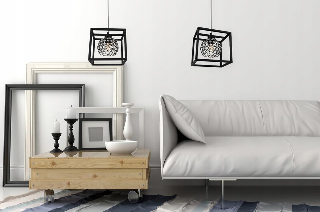 HANGING LAMP CAGE ELEGANT GLASS BALL