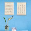 2Pcs Alphabets and Number Learning Wall Hanging Decors Set Wood Frame Nursery Poster Hangers Frame Set for Toddlers