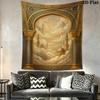 Muslim Wall Tapestry Aesthetic Wall Hanging Printed Fabric Blanket Decorative Tapestries for Bedroom Living Room Home Decor