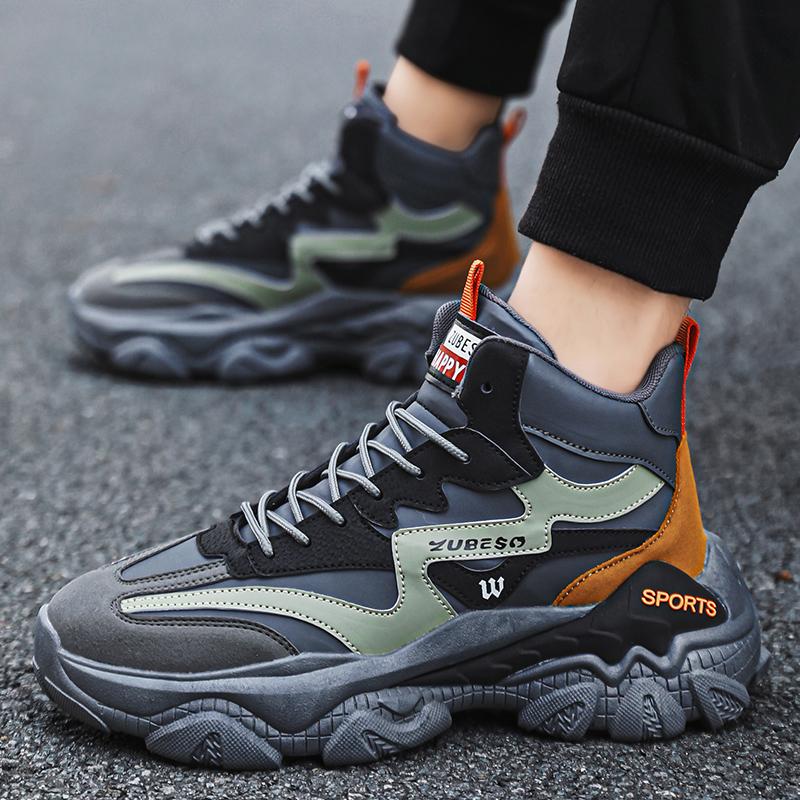 

Ankle Boots Fitness&Cross-Training Shoes 2024 New Man Spring Men s Sneakers Fashion Outdoor Comfortable High Top Men Footwear 44 39 сірий колір