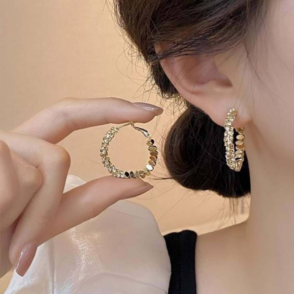 Crystal Trend All Broken Hoop Earrings