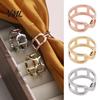 Geometric Shawl Holder Chunky Chain Silk Scarf Clip for Women, Minimalist Wide Band Statement Light Luxury Clasp Buckle Wrap, Fashion Punk Link