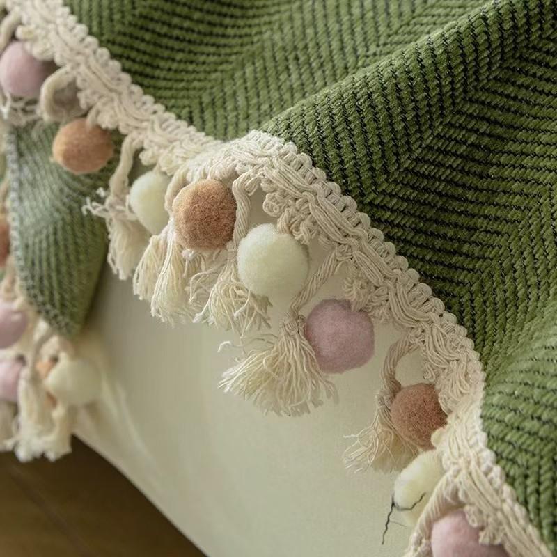 Waterproof Sofa Blanket Chenille Solid Color Furniture Covers Simple Dustproof Antiscratch Couch Protector for Living Room