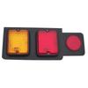 3 Face Rear Combination Light Assembly Tail Lights with Metal Body and 24v Bulbs Suitable for Trucks Trailers