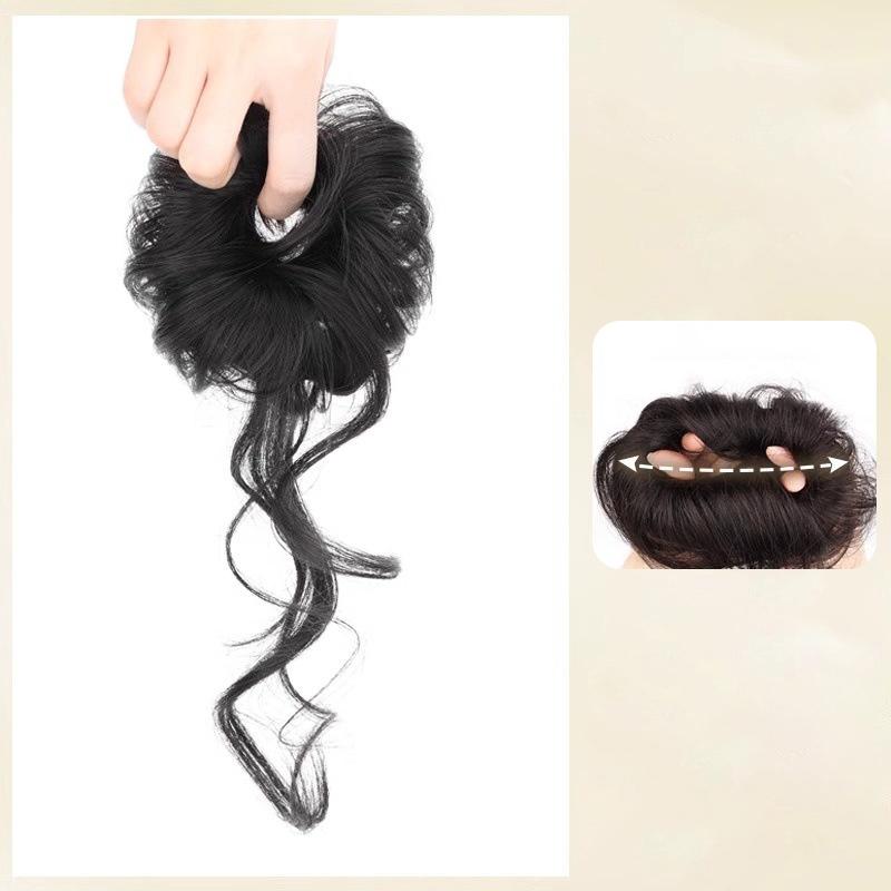 

Синтетический парик с шаровой головкой, прическа «Цветок Цяньцзинь», заколка-краб для волос, артефакт для волос, высокий затылок, верхняя часть, парик в китайском стиле, кольцо