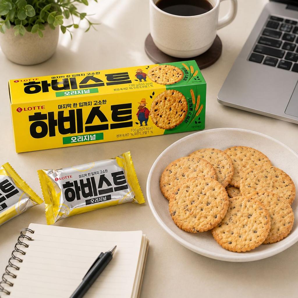 Lotte Harvest Black Sesame Crackers 100g