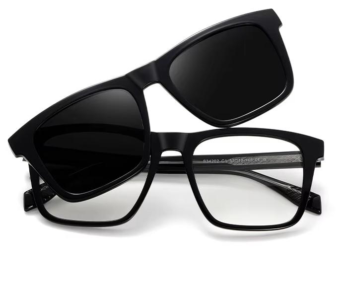 Finished Myopia Square Polarized Sunglasses 2026 Retro Anti Glare Magnetic Eyewear Unisex Nearsighted Eyewear Glasses 0 to -6.0 0