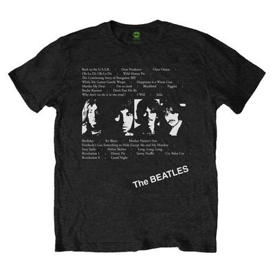 The Beatles Unisex Adult Album Tracks Back Print T-Shirt