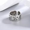 Fashionable Smile Face Star Opening Ring with Adjustable Fit Fashion Statement Ring Stylish Finger Accessories