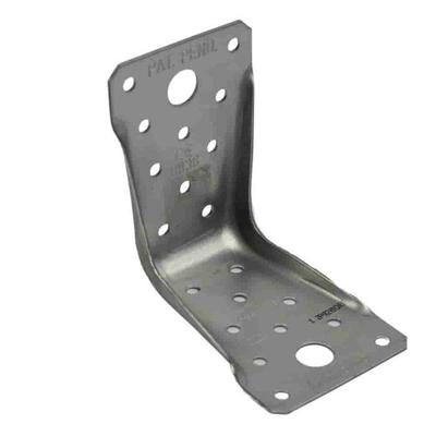 Angle Connector with Rib, 89x89x60x1.5 Mm, Galvanized Steel