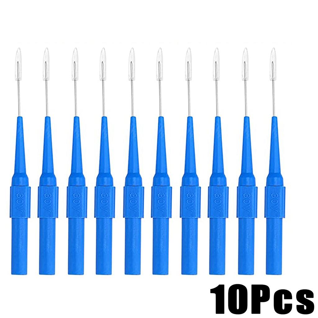 10Pcs Auto Test Probe Car Electrical Circuit Detection Diagnostic Tool Multimeter Test Leads Pin Flexible Test Probe Tips 0.7mm