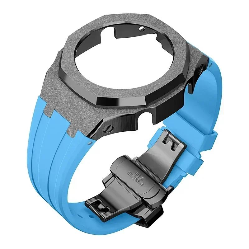 Zestaw modyfikacyjny Gen4 do Casioak GM2100 Metalowa obudowa ze stali nierdzewnej Gumowy pasek Zestaw do modyfikacji Akcesoria Casioak GM-2100 ze śrubami