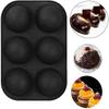 Circle Mold Chocolate 6-Cavity Semi Sphere Silicone Molds Half Sphere Baking Molds and Non-Stick Cylinder Cookie Kitchen Tools