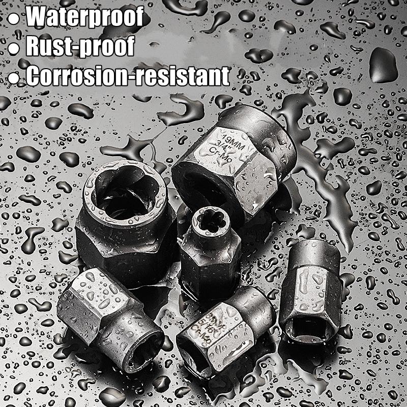 14pcs/set Impact Bolt & Nut Remover Set Cr-Mo Steel Bolt Extractor Tool Set with Solid Storage Case for Industrial Drop Shipping