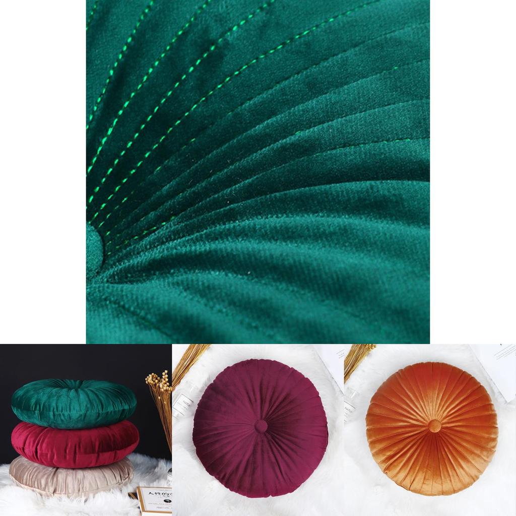 Cozy Round Pumpkin Back Seat Chair Cushion With Soft Velvet Touch And Durable Design