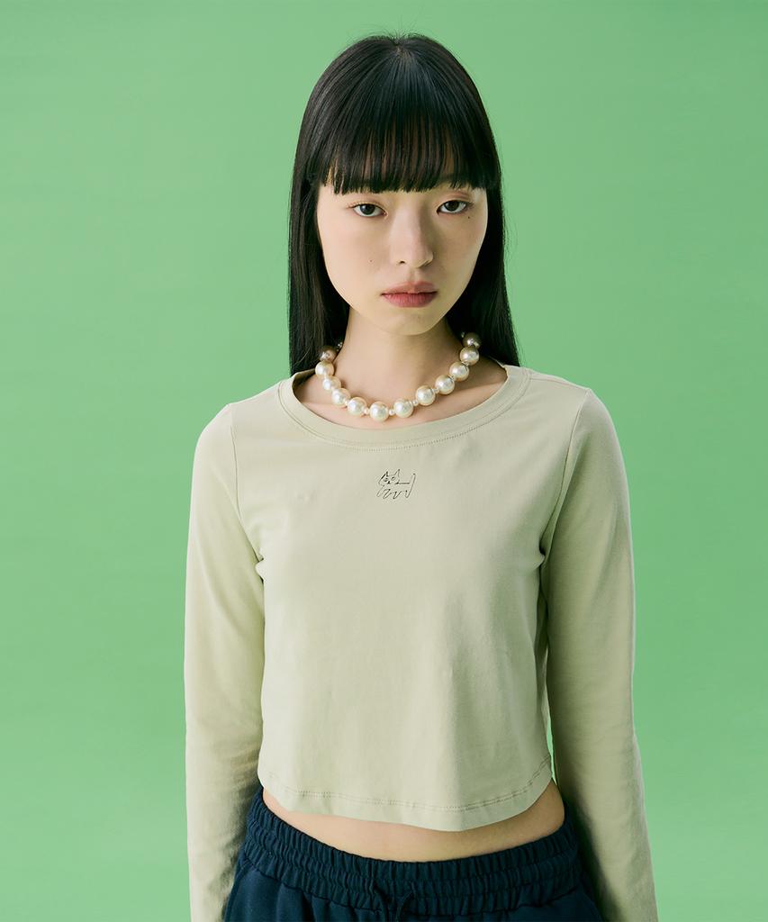 JUNEJUNE SPACE Vol12. Bow Wow Printed T_Light Khaki