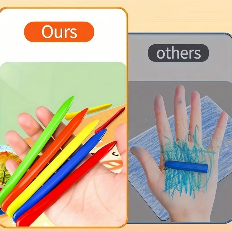 1 Set Med 12 /24/36 Blandade Plastkritor, Lättatt Tvätta Och Raderbara Multifunktionella Kritor, Perfekt För Teckning