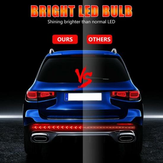 48" LED Truck Strip Tailgate Turn Signal Brake Tail Reverse Light Bar Amber EXV