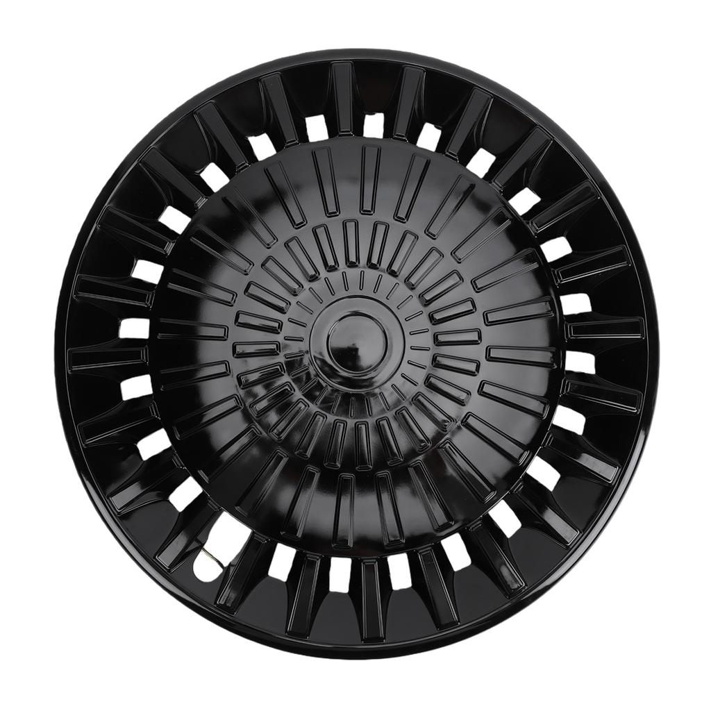4PCS R15 Hub Caps 15 Inch Thick ABS Stylish Wheel Rim Cover Hubcap Replacement for Fiat 500 Black