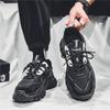 Herrenschuhe Herbst neue atmungsaktive Mesh-Sportschuhe Herren-Trend vielseitige kleine weiße Schuhe mit dicker Sohle, rutschfest, trendige Schuhe