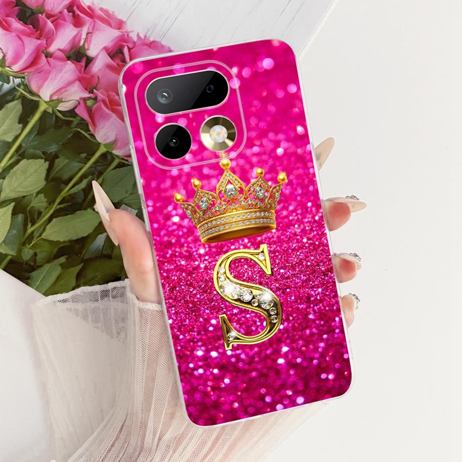 For Realme 16 Pro Case RMX5121 RMX5120 Luxury Crown Letters Cover Soft Slim Phone Case For Realme 16 Pro Plus Realme16 Pro+ Bags