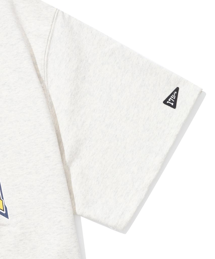 COLUMBIA UNIVERSITY Crack Logo S/S Sweatshirts Oatmeal