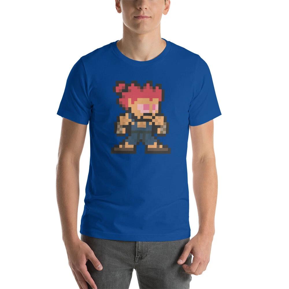 Akuma Gouki SF2 Street Fighter 2 SF6 6 VI 8-bit Retro Pixel Art Vintage T-Shirt M