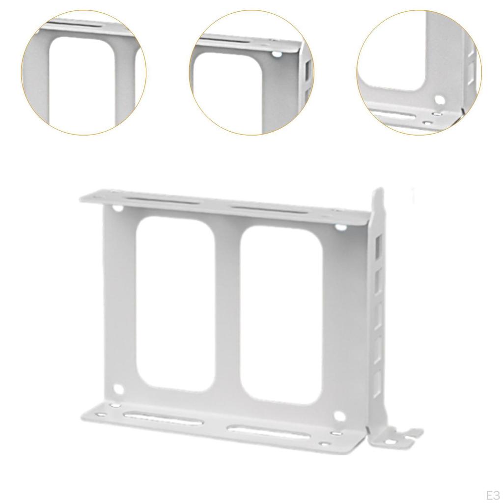 Dvojitý montážní držák pro SSD 2,5palcový držák pevného disku Snadná instalace Kovová šachta