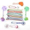 Colorful Ball Bead Connector Chain 20/12cm Fits KeyRing Key Iron Chain Dolls Label DIY Jewelry Making Toy Hanging Chain